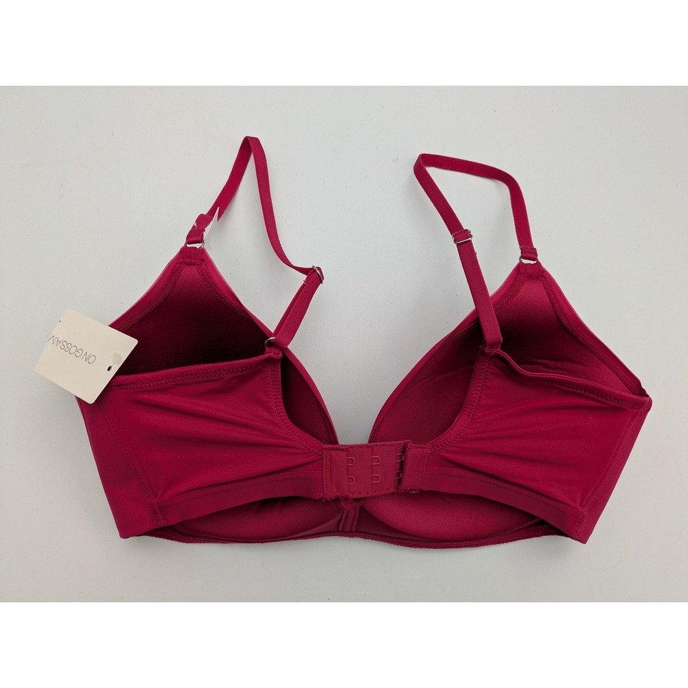 On Gossamer G7190 Next to‎ Nothing Micro Wireless Bra Size 32D Red Hot NWT - Picture 3 of 6